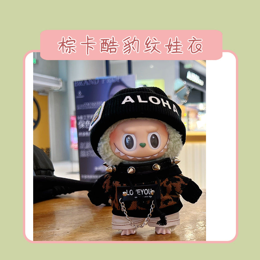 Labubu Doll Clothes for 17cm Vinyl Doll - Cute Outfits