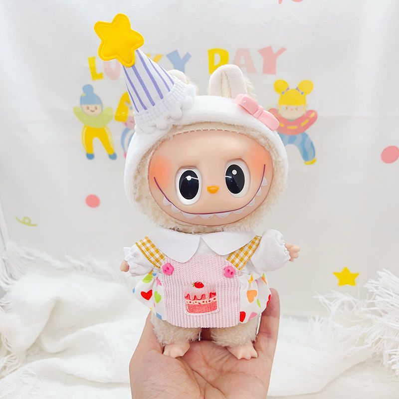 Labubu Doll Clothes for 17cm Vinyl Dolls - Cute Outfits Set