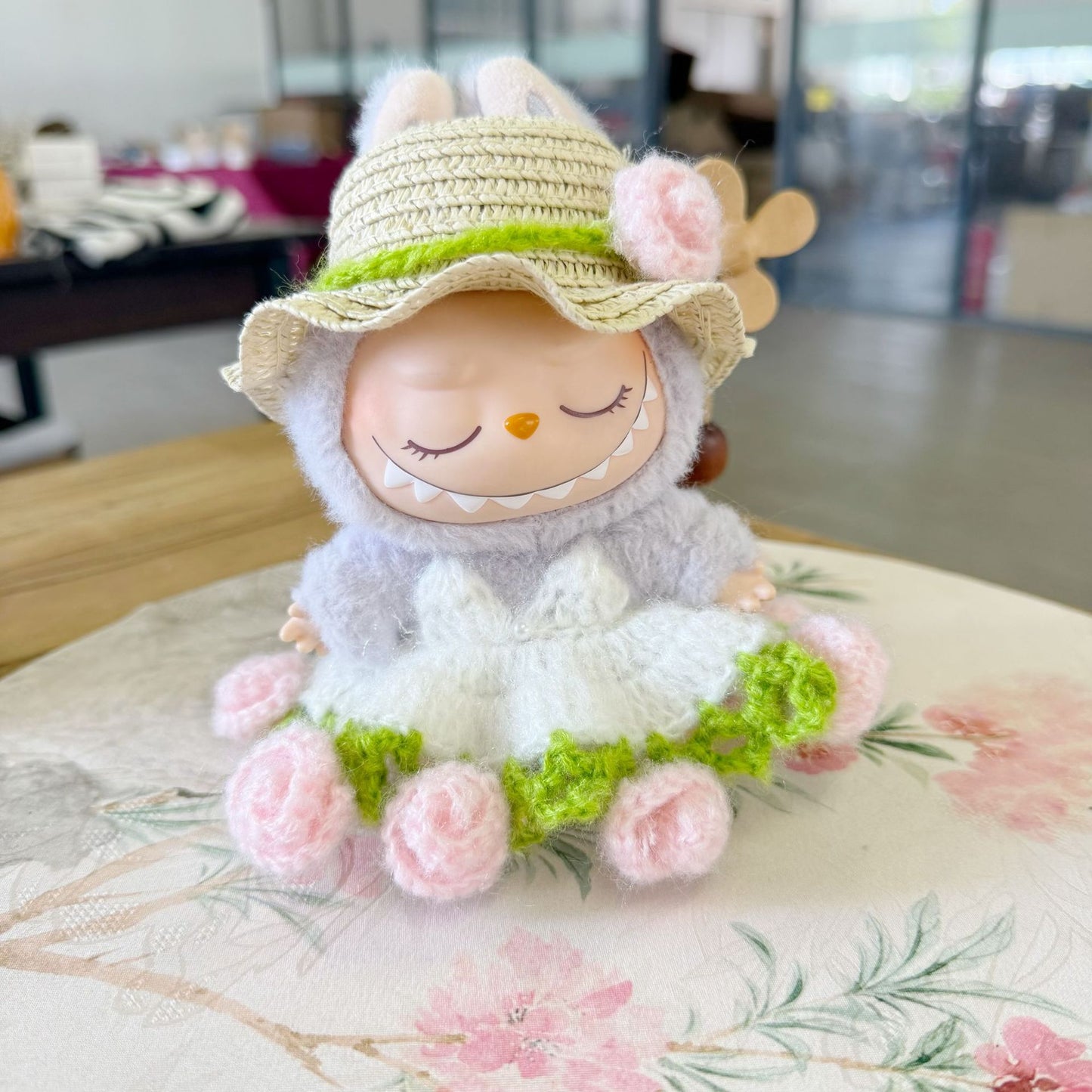 Labubu Handmade Doll Clothes Rose Fairy Labubu Replacement Heavy Woven Clothes Bikini Dress