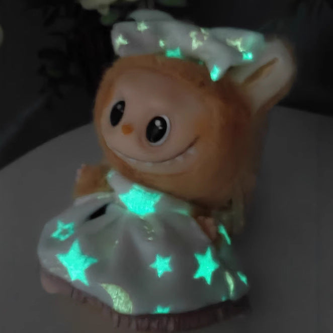 Labubu Glow-in-the-Dark Pajama Dress for 15cm Vinyl Doll