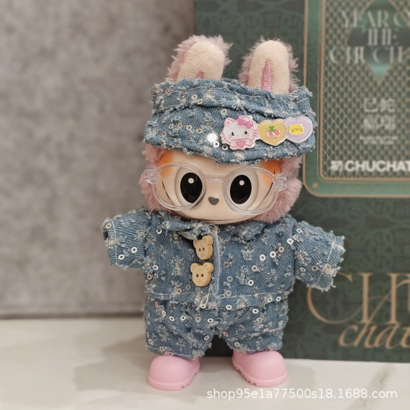 Labubu Doll Outfit Set for 17cm Vinyl Figure - Party Style