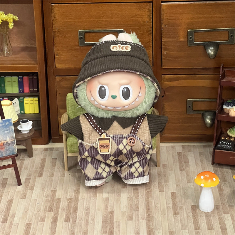 Labubu Doll Clothes 17cm Pendant First, Second and Third Generation Vinyl Plush Doll Replacement Clothes Set Wholesale