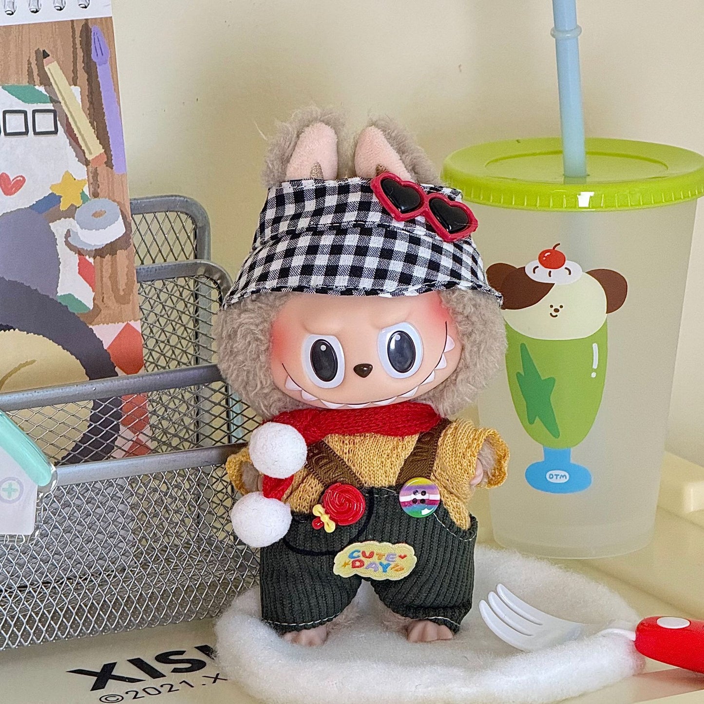 17cm Labubu doll clothes suit 17cm Labubu generation two generation doll pendant clothes wholesale