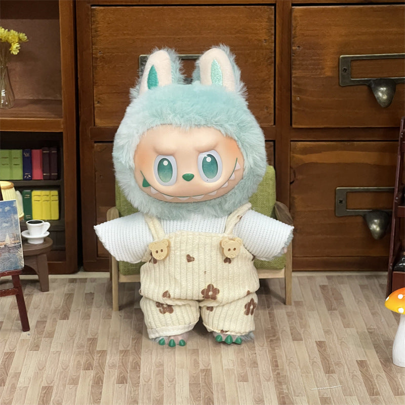 Labubu Doll Clothes 17cm Pendant First, Second and Third Generation Vinyl Plush Doll Replacement Clothes Set Wholesale