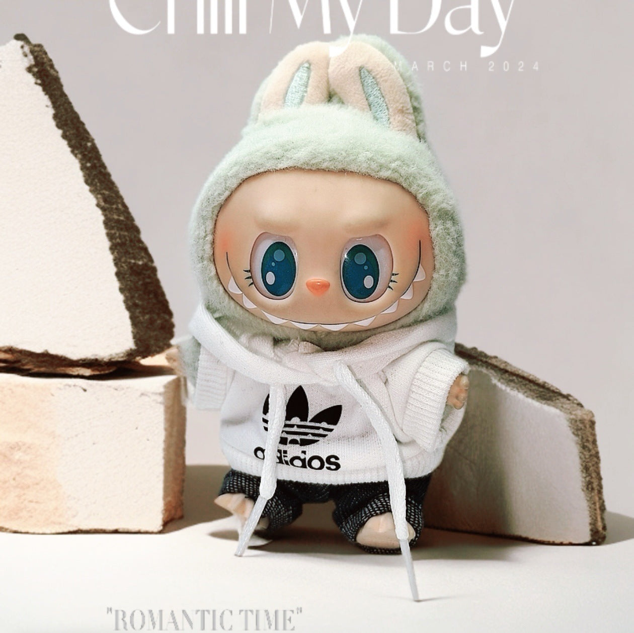 Labubu Doll Clothes - Cute Sweatshirt & Jeans Outfit for 1st & 2nd Gen