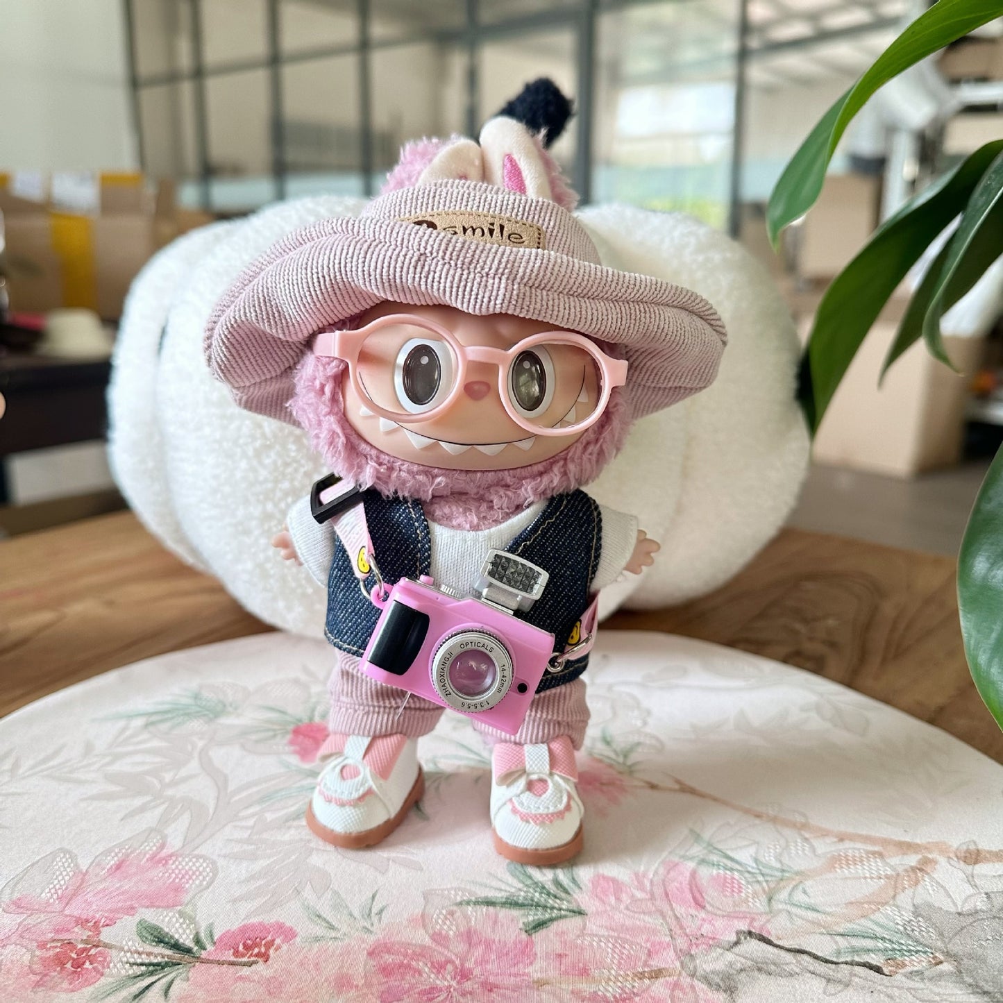17cm Labubu Doll Hip-Hop Photographer Outfit - Trendy Clothes Only