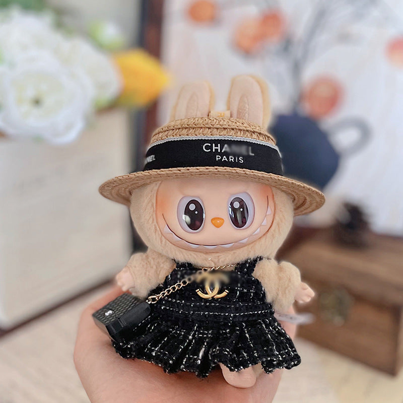 Labubu Doll White Skirt Outfit for 17cm Labubu
