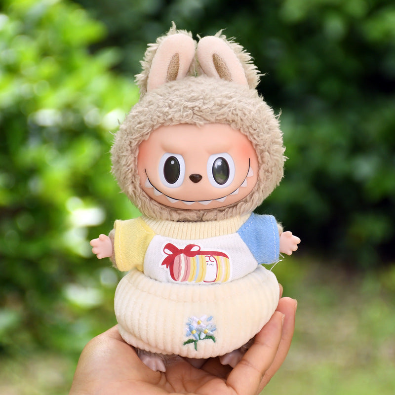 Labubu Doll Clothes - Cute Blue & Purple Outfits for 17cm Pendant Dolls
