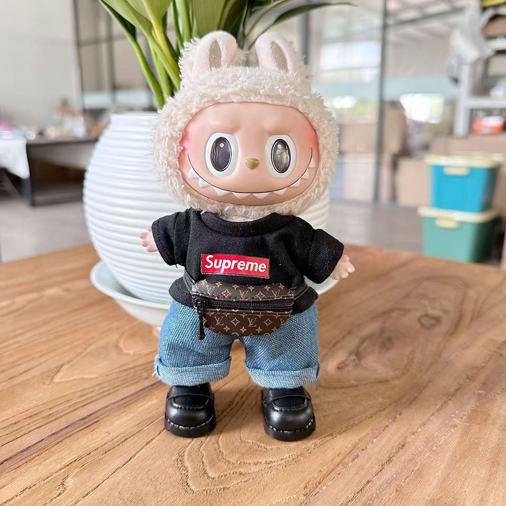 New Cameraman Labubu Pendant Baby Clothes Accessories suit Labubu Doll Keychain for Summer Baby Clothes