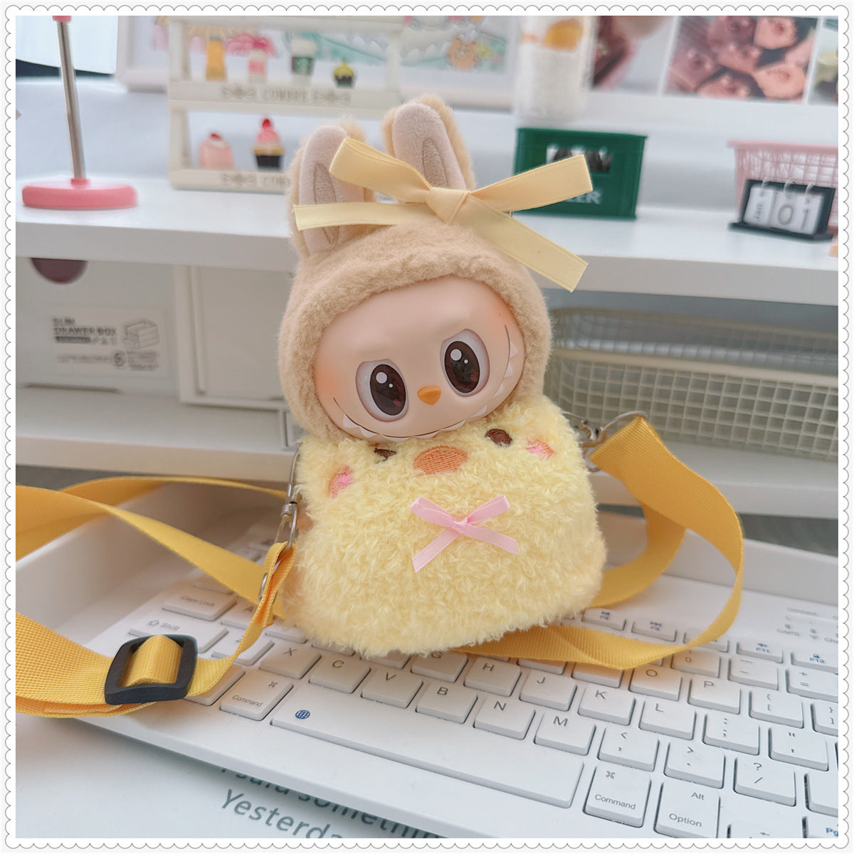 Labubu Doll Outfit - 17cm Cartoon Style Shoulder Bag for Labubu Vinyl Doll