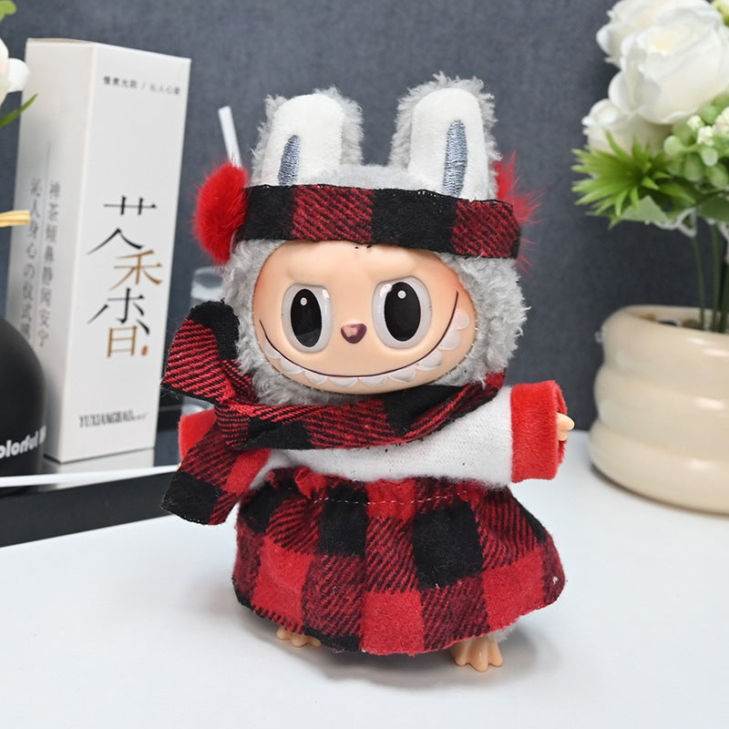 Only Clothes Labubu Doll Clothes 17cm Plush Vinyl Labubu Doll Party Replacement Suit M-116