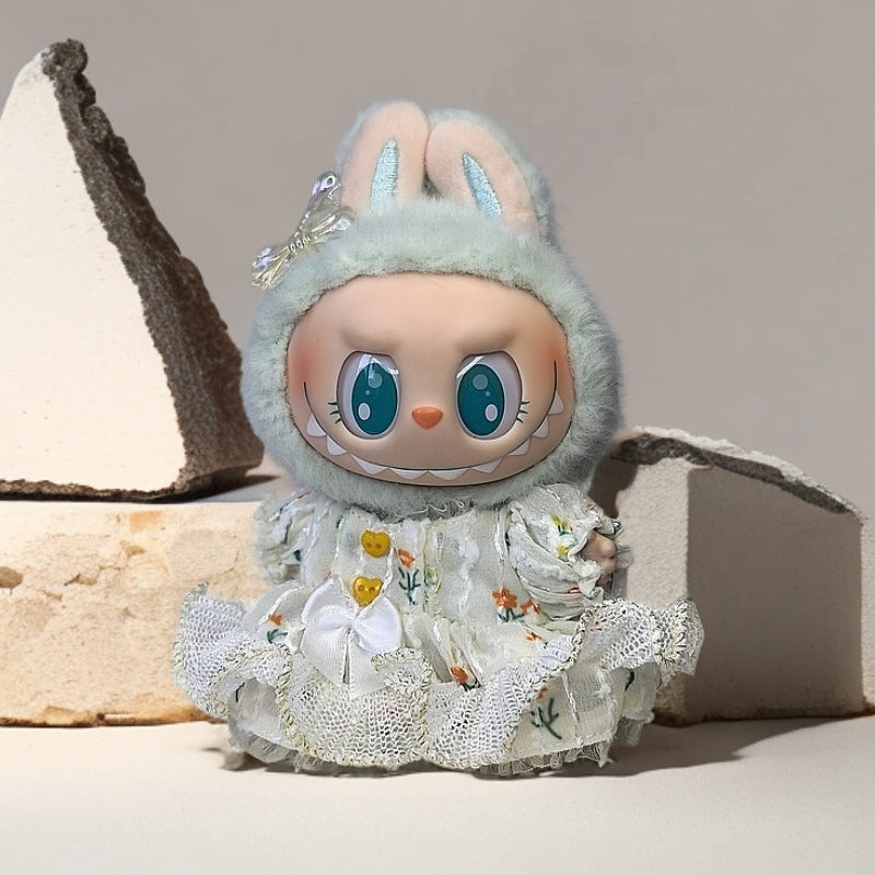 Labubu Doll Outfit Set - Skirt, Hat & Accessories