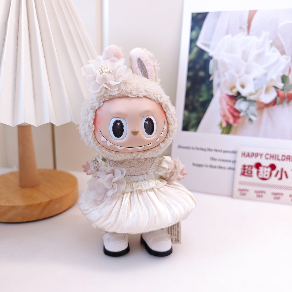 Labubu Doll Wedding Dress & Outfit Set for 17cm Vinyl Doll