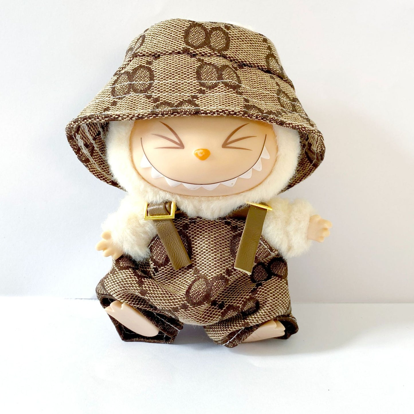 Labubu Doll Outfit - 17cm Party Clothes Set with Skirt, Suspenders & Accessories