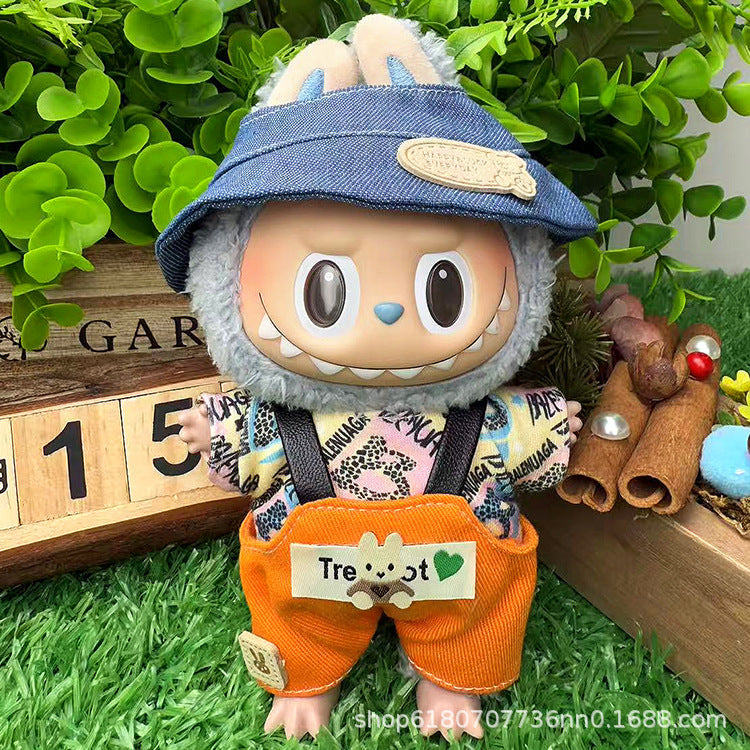 Suitable for Labubu Doll Clothes, Plush Vinyl Sitting Party First, Second and Third Generation Replacement Skirt Suit