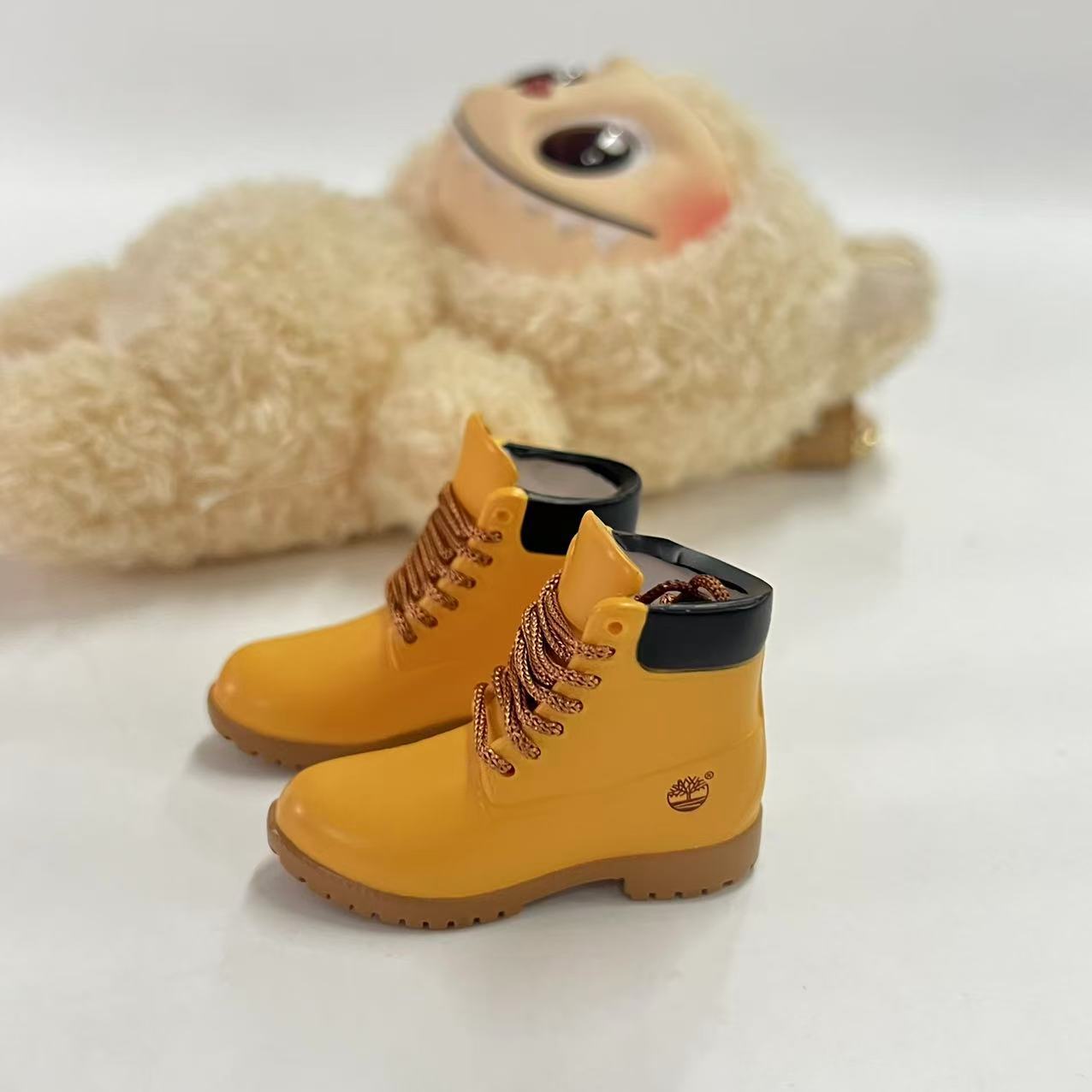 Labubu Plush Doll Clothes 17cm Plush Vinyl Doll Bag Hanging Replacement Shoe Model Pendant Blind Box