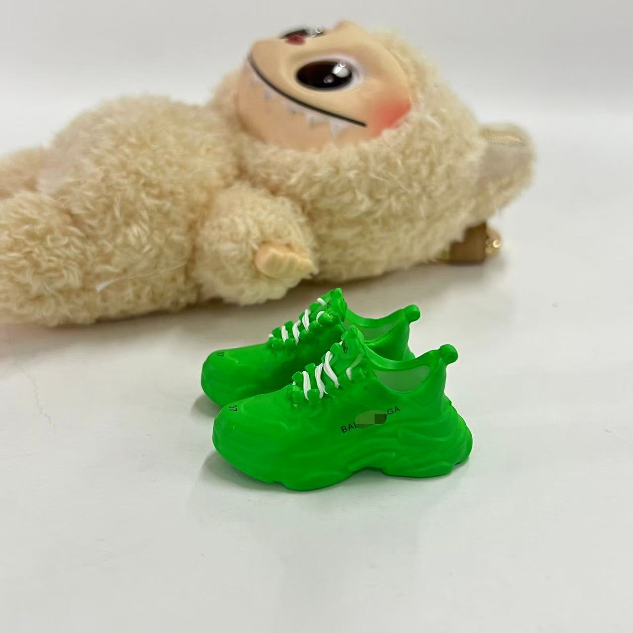 Labubu Plush Doll Clothes 17cm Plush Vinyl Doll Bag Hanging Replacement Shoe Model Pendant Blind Box