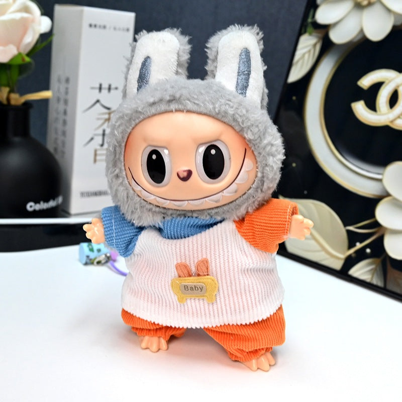 Only Clothes Labubu Doll Clothes 17cm Plush Vinyl Labubu Doll Party Replacement Suit M-116