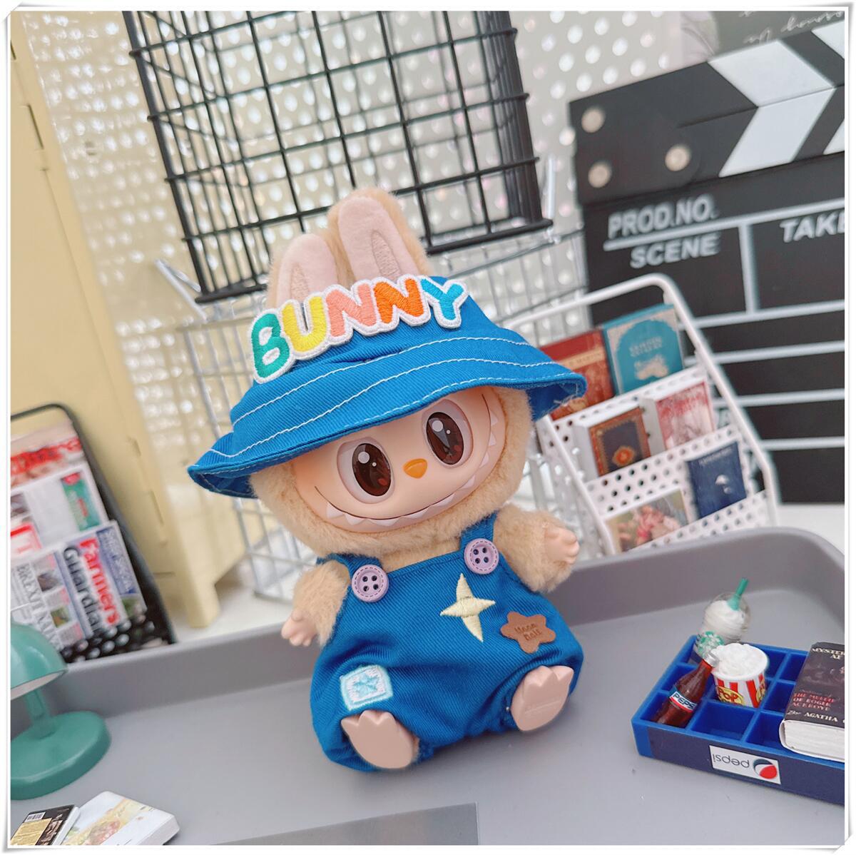 Labubu Doll Outfit - Cute Strappy Pants & Overalls for 10cm & 17cm Dolls