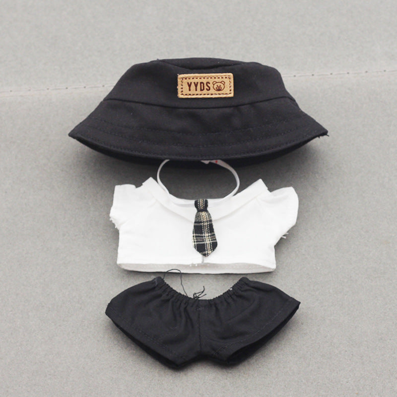 Labubu Doll Fisherman Hat & Outfit Set for 10cm & 17cm Vinyl Dolls