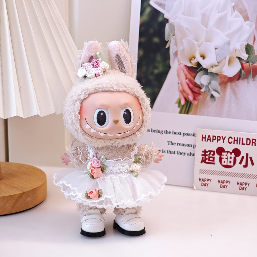 Labubu Doll Wedding Dress & Outfit Set for 17cm Vinyl Doll