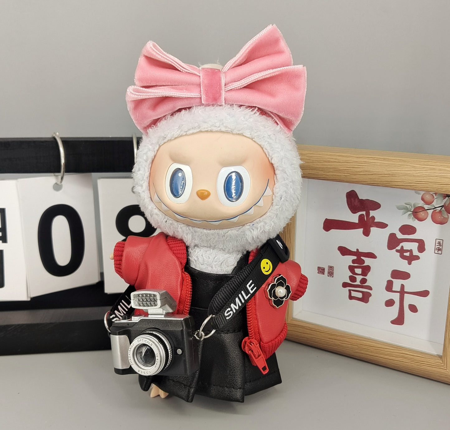 17cm Labubu Doll Clothes - Leather Outfits & Accessories for 1st/2nd Gen