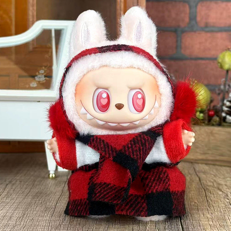 Suitable for labubu doll clothes 17cm pull cloth doll clothes small jewelry doll for suit wholesale