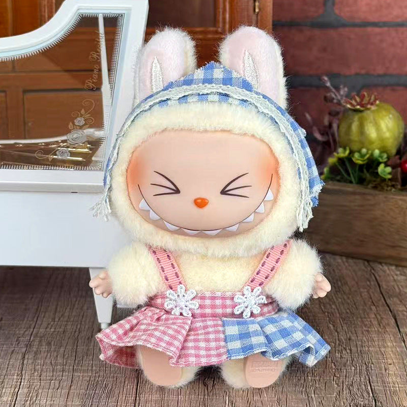 Suitable for labubu doll clothes 17cm pull cloth doll clothes small jewelry doll for suit wholesale