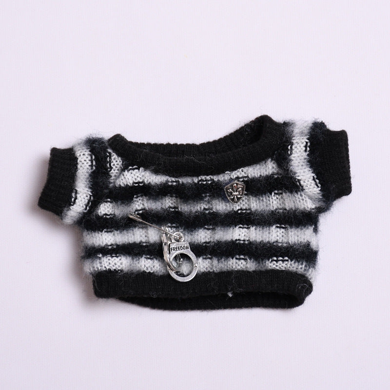 Only clothes generation two generation blind box cloth cloth pendant clothes striped knitted jeans Labubu change baby clothes