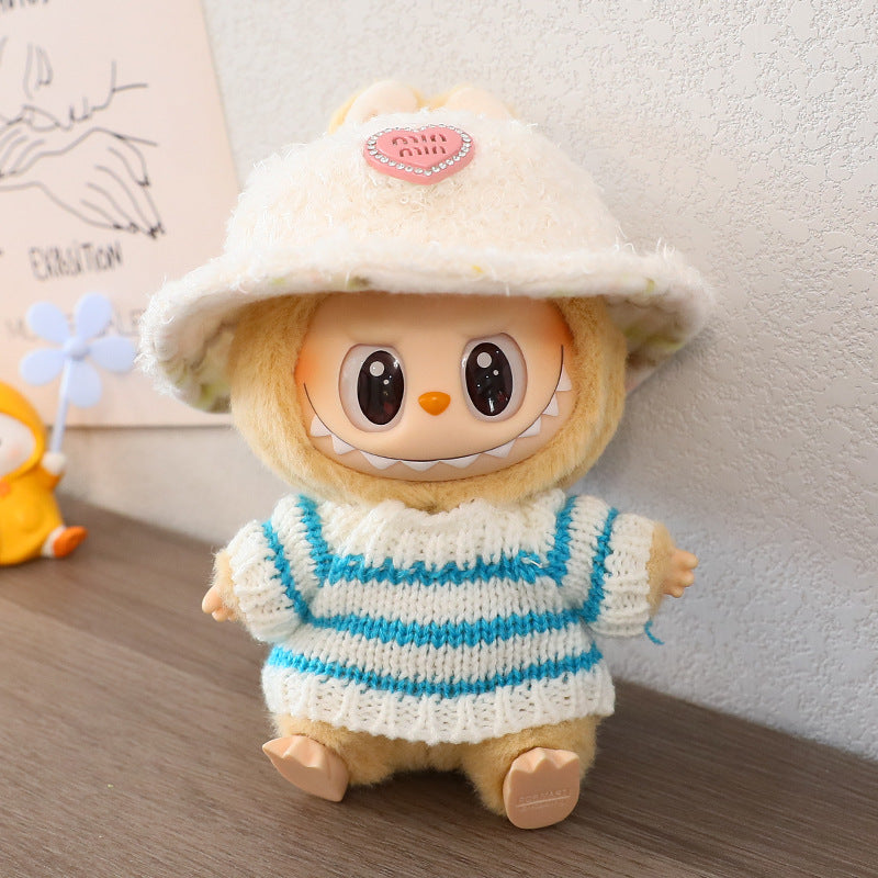 clothes only/in stock generation two generation blind box labubu cloth pendant clothes accessories autumn and winter wool sweater