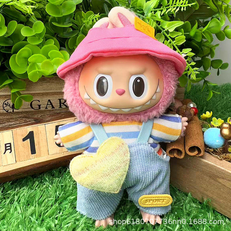 Suitable for Labubu Doll Clothes, Plush Vinyl Sitting Party First, Second and Third Generation Replacement Skirt Suit
