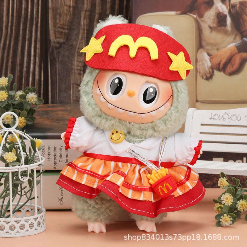 Labubu Doll Clothes - 17cm Skirt Suit for Vinyl Dolls (Multiple Colors)