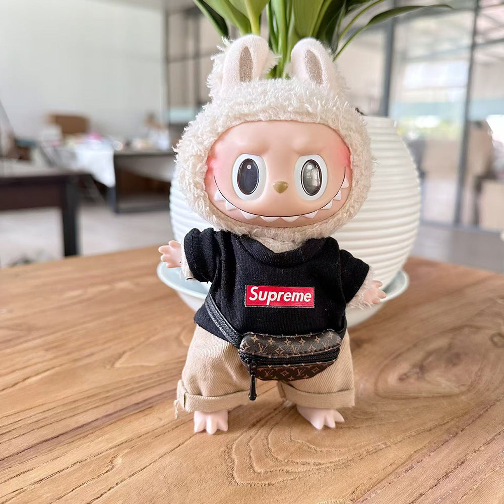 New Cameraman Labubu Pendant Baby Clothes Accessories suit Labubu Doll Keychain for Summer Baby Clothes