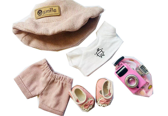 17cm Labubu Doll Hip-Hop Photographer Outfit - Trendy Clothes Only