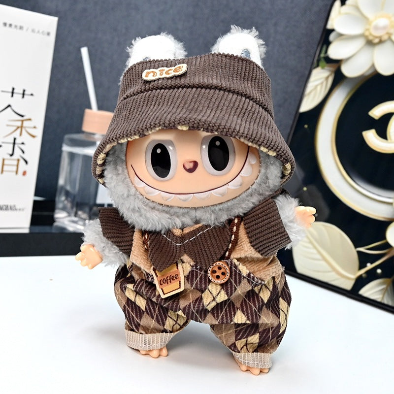 Only Clothes Labubu Doll Clothes 17cm Plush Vinyl Labubu Doll Party Replacement Suit M-116