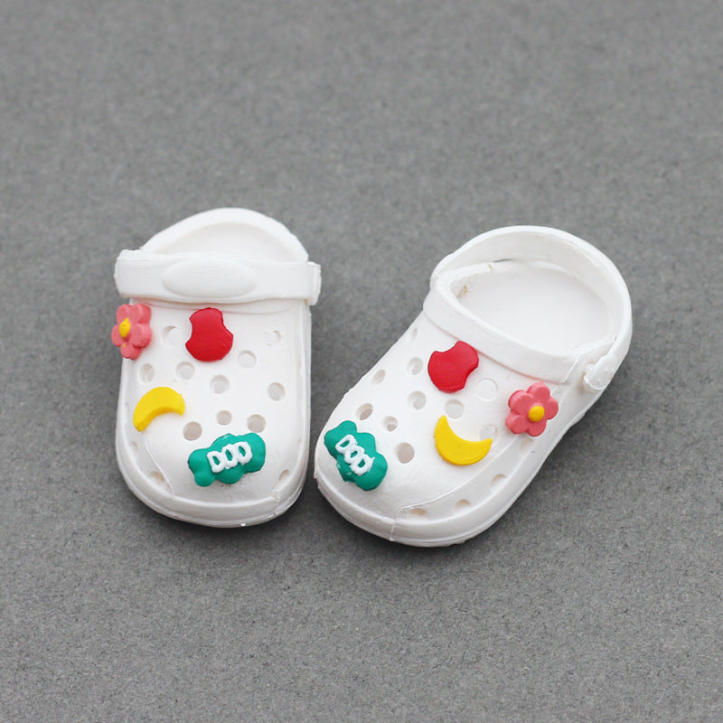 Labubu17CM Rab Bao-ao Hug 6 Points BJD Doll 15CM Doll EXO Sandals Sand Hole Slippers