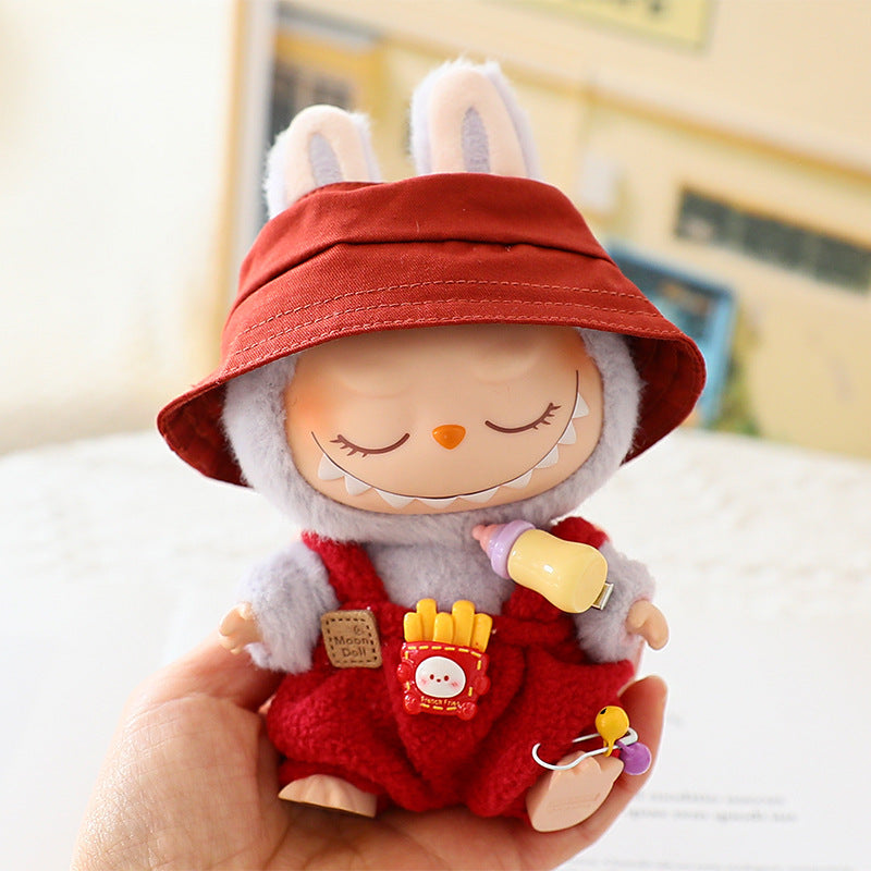 Labubu Labubu Baby Clothes Vinyl Blind Box Generation II Cute Red Baby Bottle Strappy Pants Clothes suit Shoes