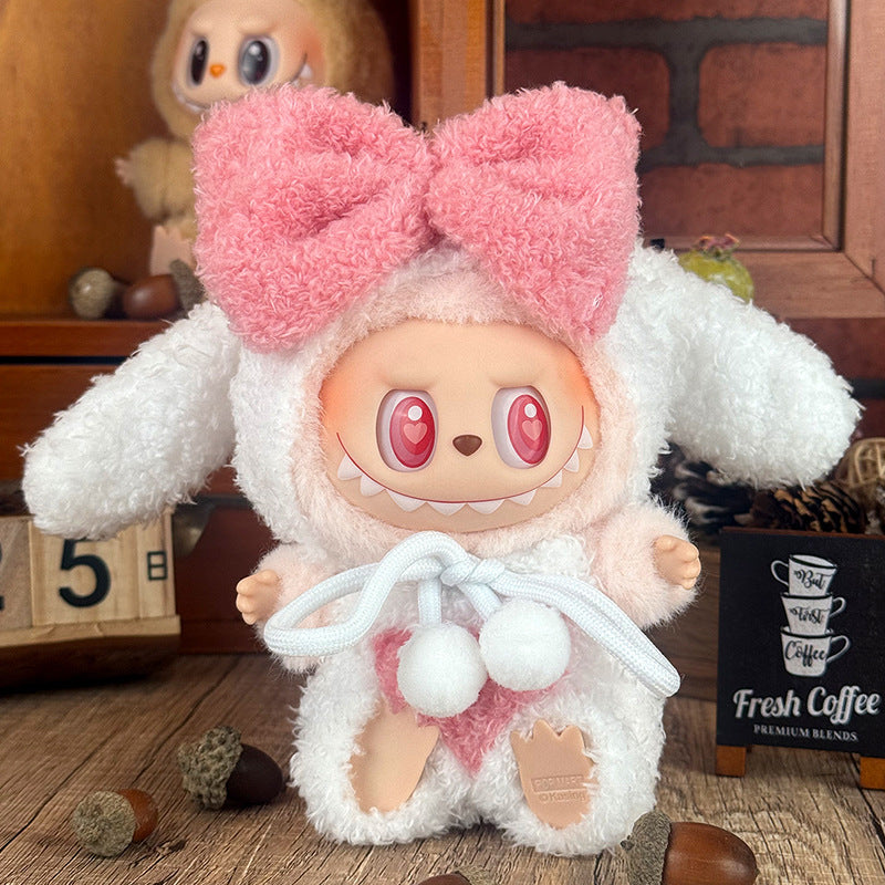 Suitable for labubu doll clothes 17cm pull cloth doll clothes small jewelry doll for suit wholesale