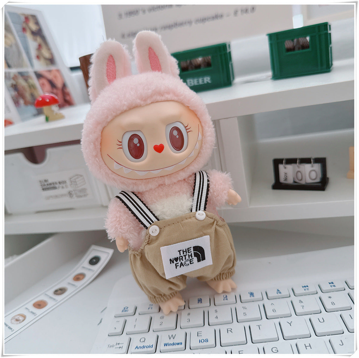 Labubu Doll Clothes - 17cm & 10cm Cotton Overalls & T-Shirts