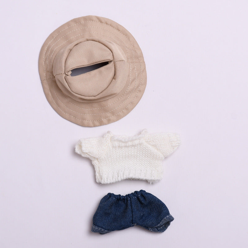 Labubu Doll White Sweater Outfit with Hat & Pants - Baby Clothes Style