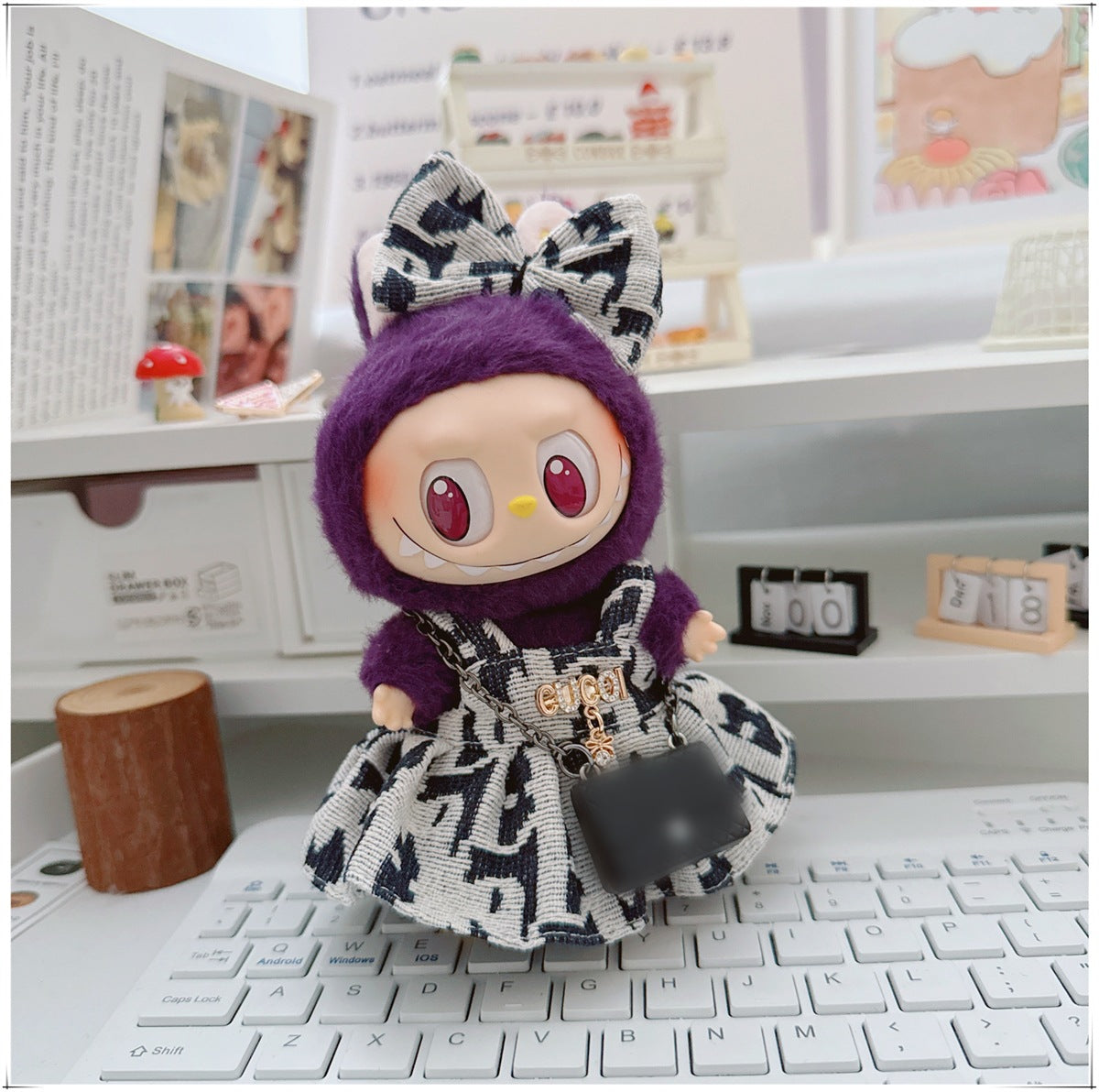 Labubu Doll Outfit - 17cm Cute Skirt Set for Vinyl Dolls