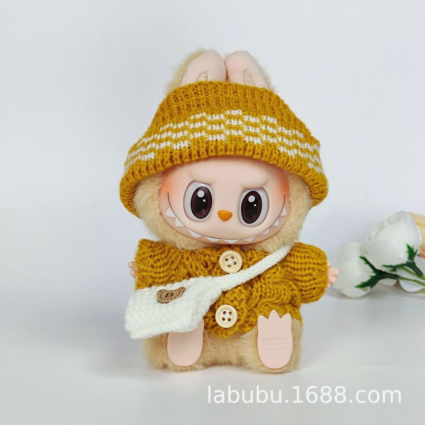 Labubu Doll Outfit - 17cm Sweater, Skirt & Bag Set for 1st-3rd Gen