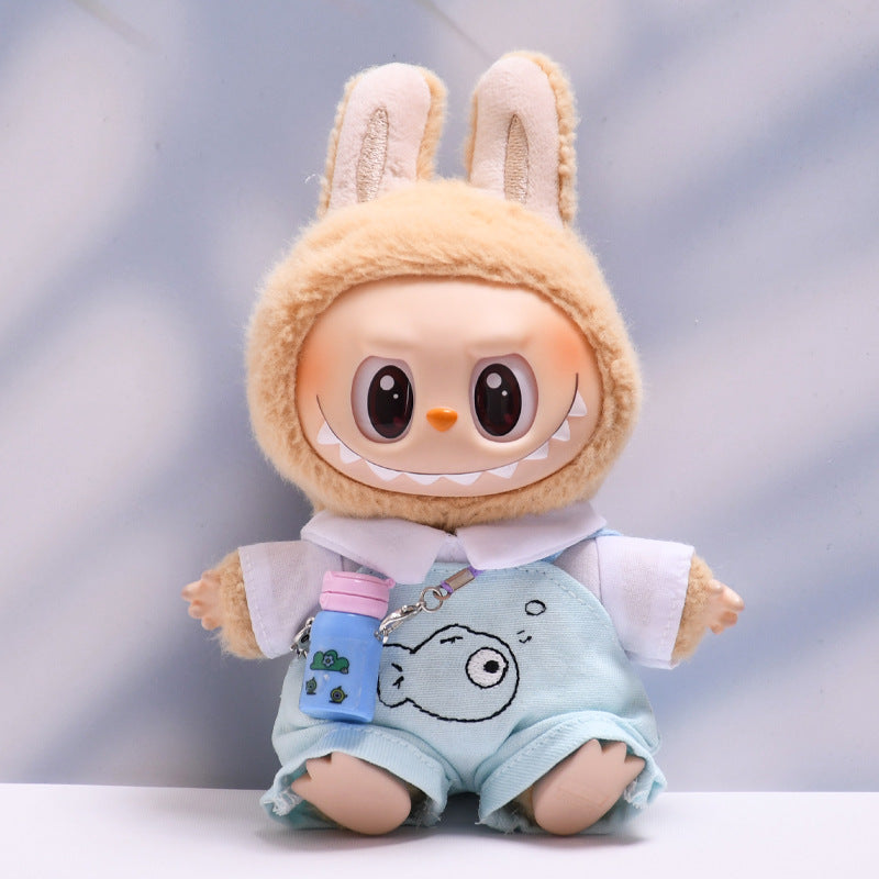 Labubu Doll Outfit - Cute Overalls & Shirt Suit for Pendant Dolls