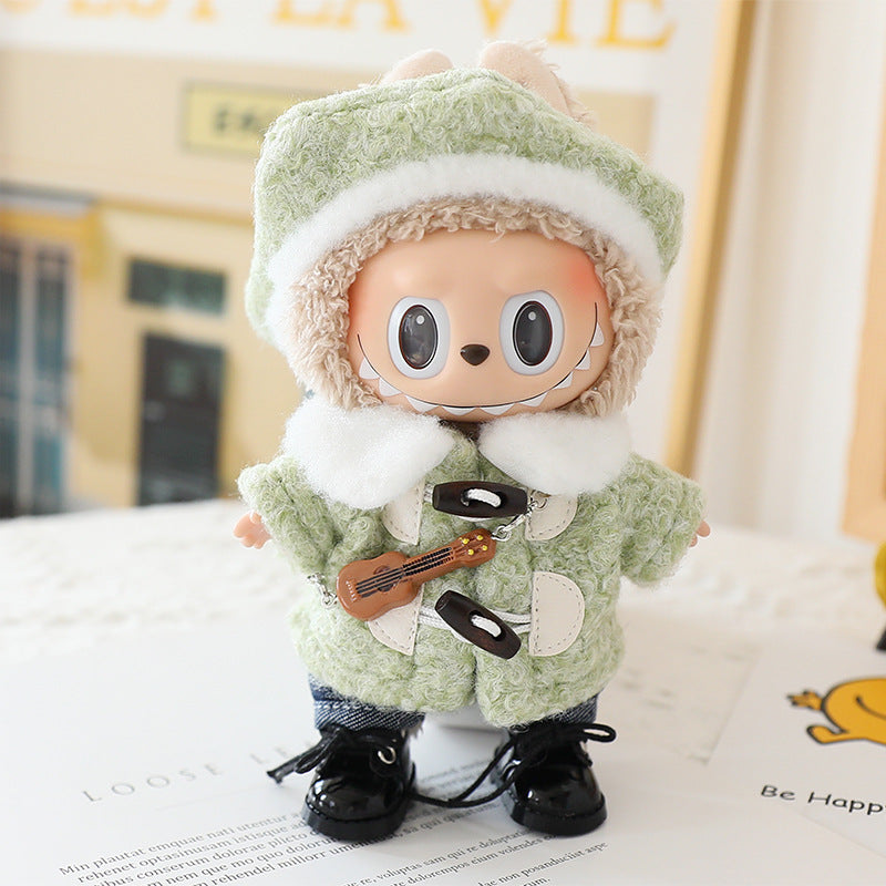 The Second Generation Labubu Blind Box Hanging Clothes Sitting Party Labubu Doll Coat Shoes for Beret