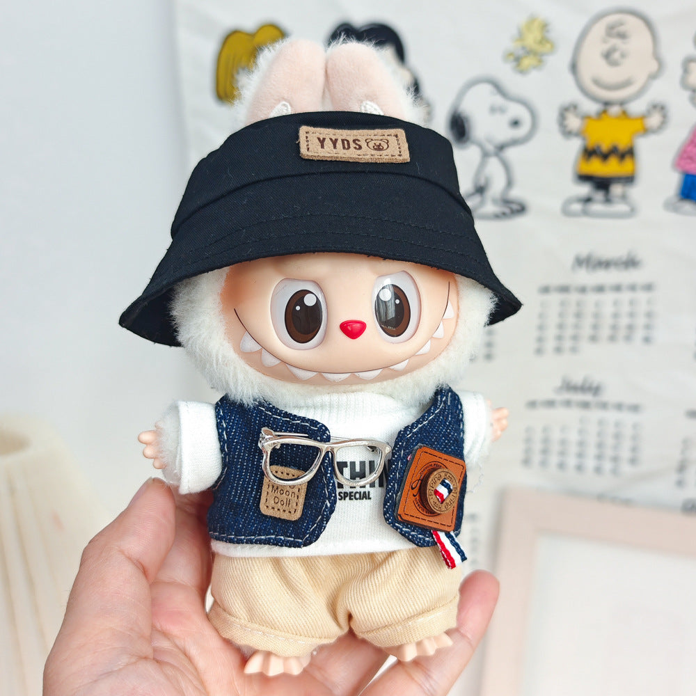 Labubu Doll Denim Vest & Outfit Sets for 1st-3rd Gen Pendants