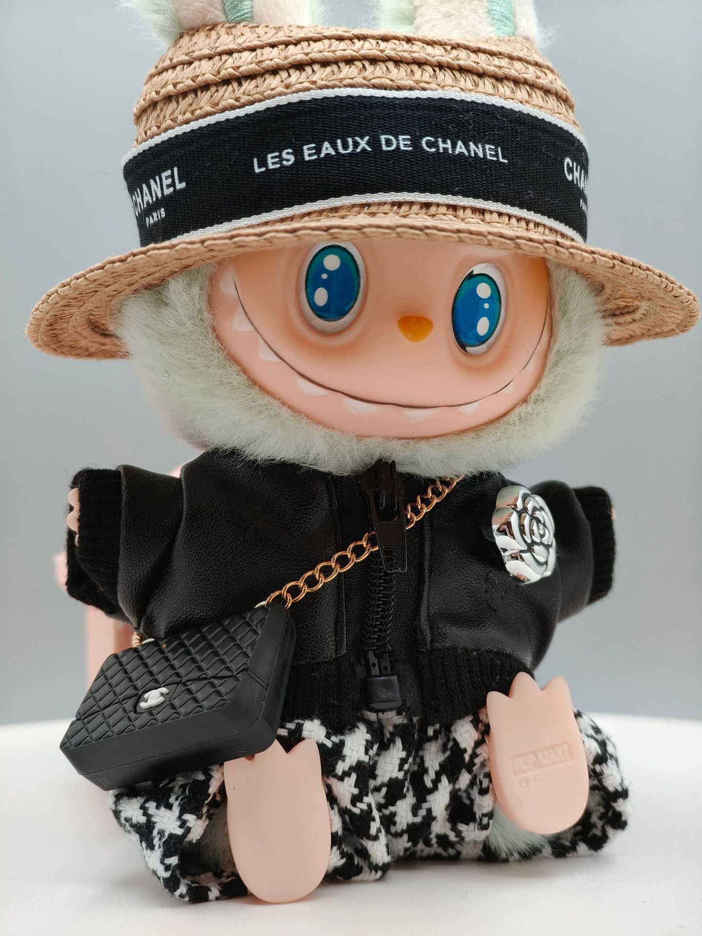 Labubu Doll Leather Outfit Set - 15cm Vinyl Doll Clothes