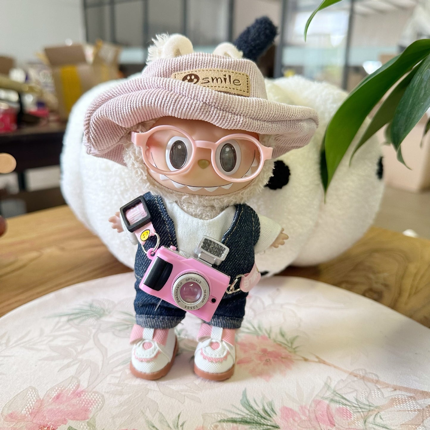 17cm Labubu Doll Hip-Hop Photographer Outfit - Trendy Clothes Only