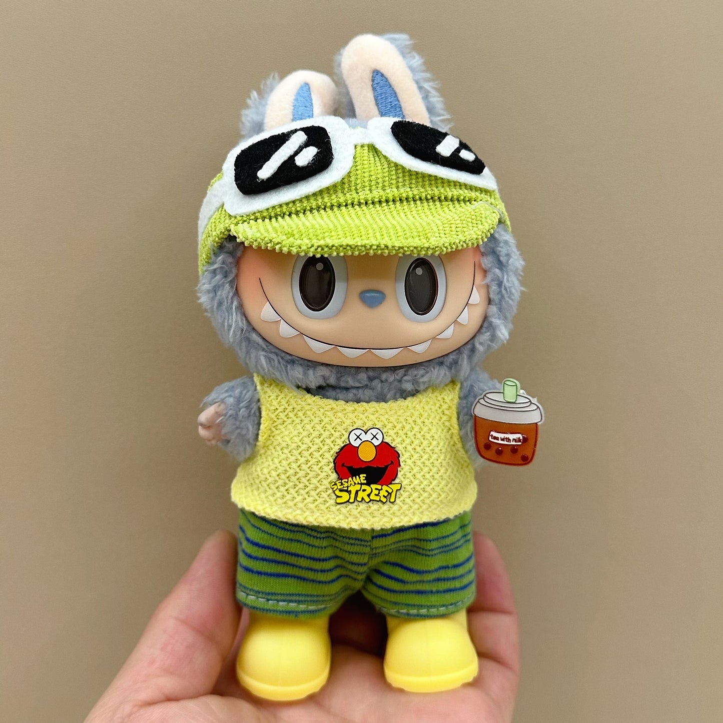 labubu doll clothes 17cm pull cloth clothes blind box doll skirt suit cute dress toy cross-border wholesale