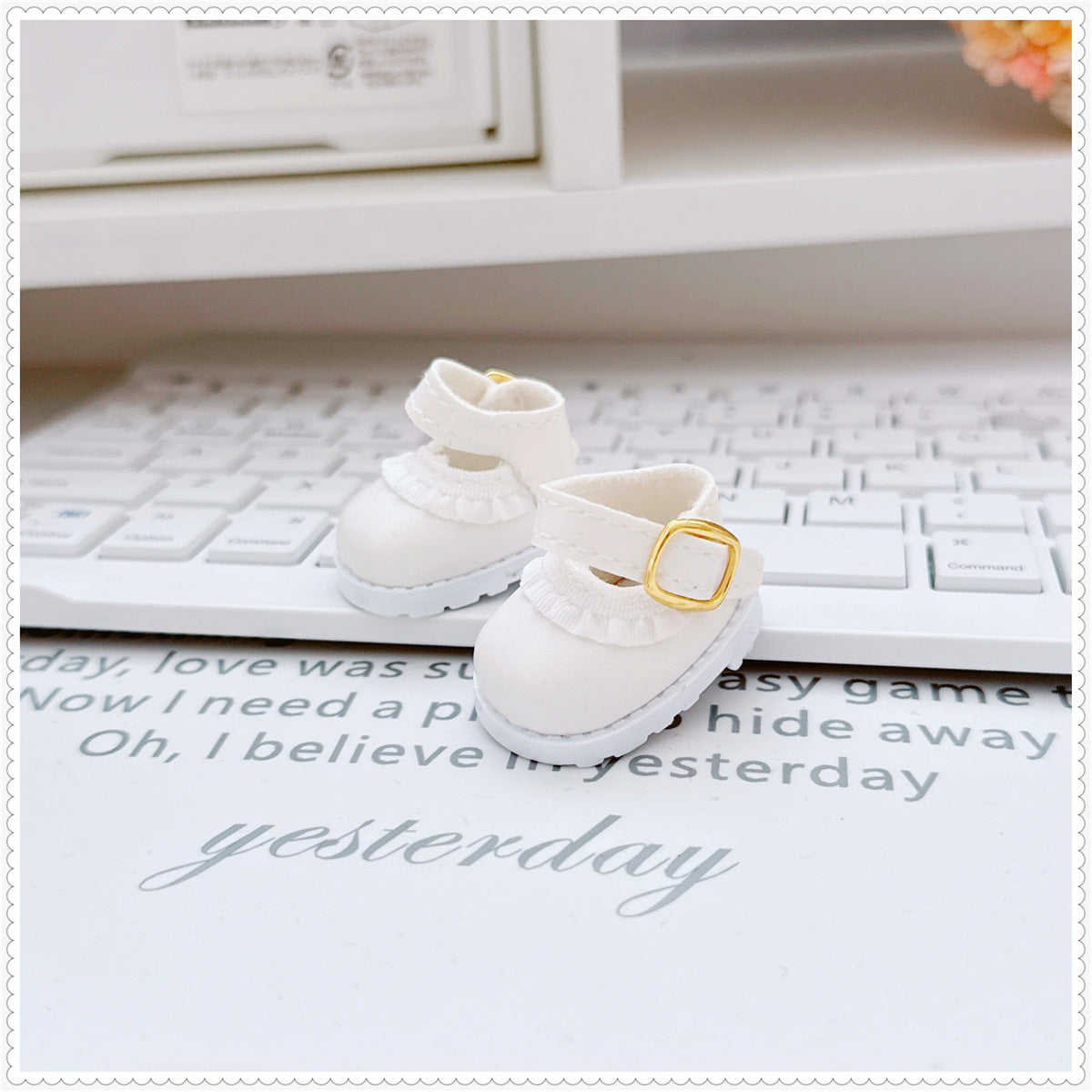 Labubu Doll Outfit Set - 17cm & 10cm Black & White Dress with Princess Shoes