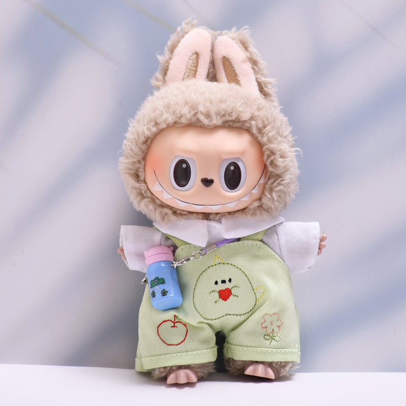 Labubu Doll Outfit - Cute Overalls & Shirt Suit for Pendant Dolls